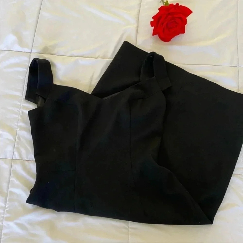 Black halo black sheath mini dress